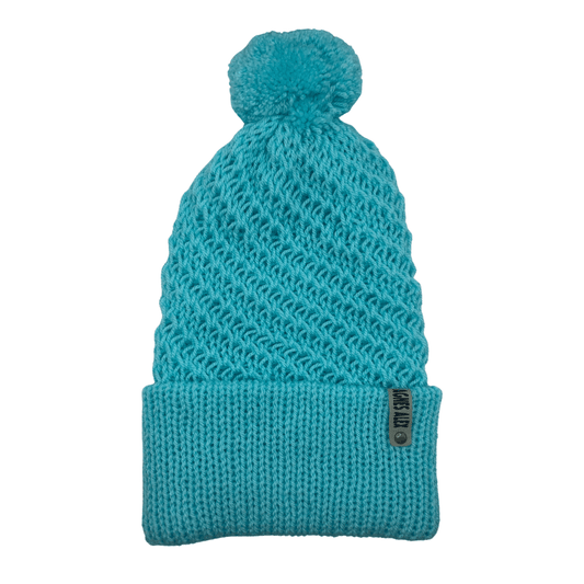 Bruce Blue Beanie Bobble Hat - AGNES ALEX