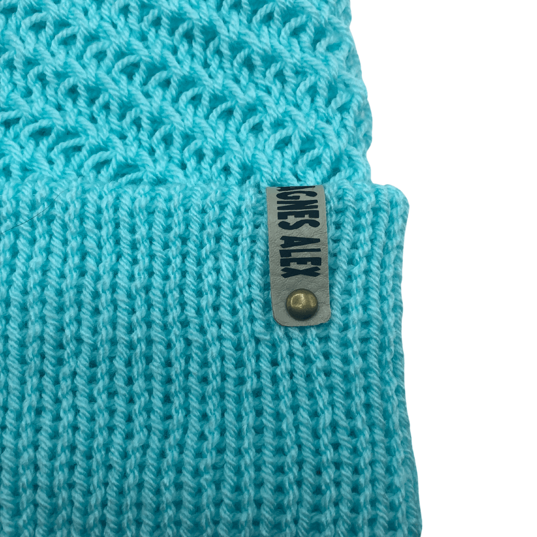 Bruce Blue Beanie Bobble Hat - AGNES ALEX