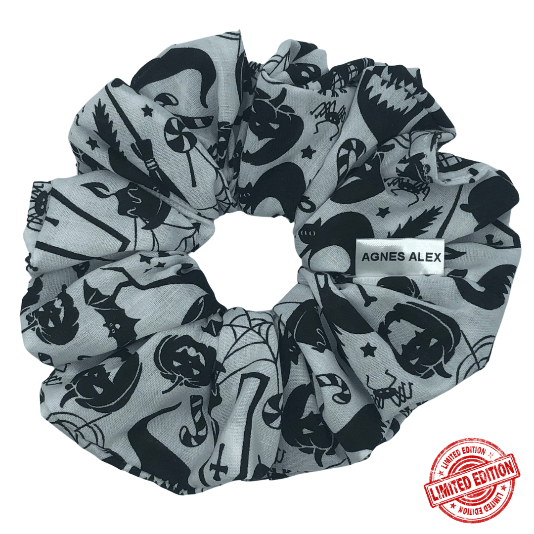 Halloween Scrunchie White - AGNES ALEX