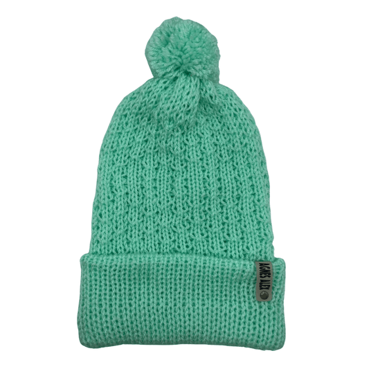 Harris Turquoise Beanie Bobble Hat - AGNES ALEX