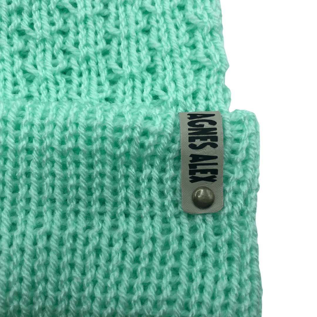 Harris Turquoise Beanie Bobble Hat - AGNES ALEX