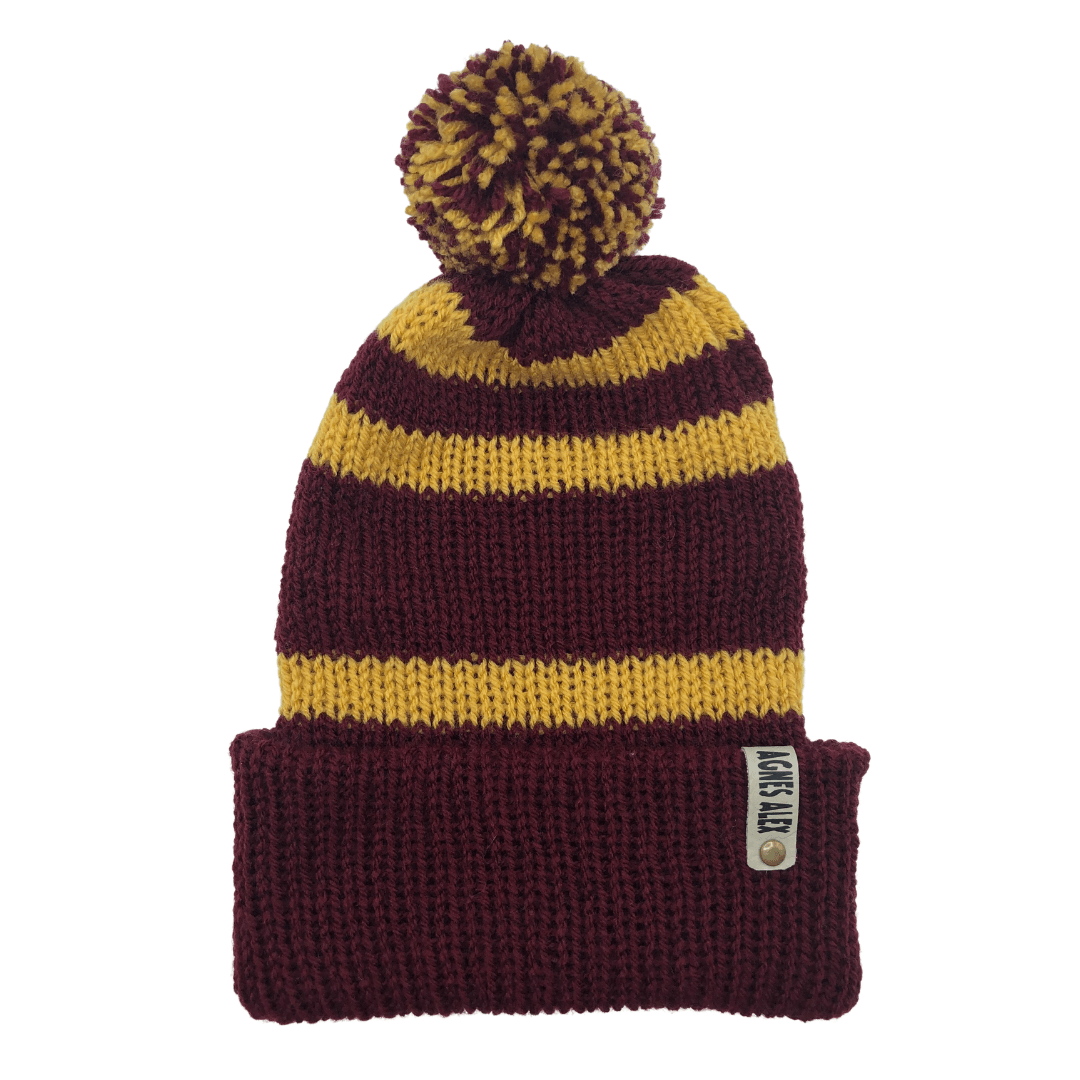 Harry Potter House Gryffindor Beanie Bobble Hat - AGNES ALEX