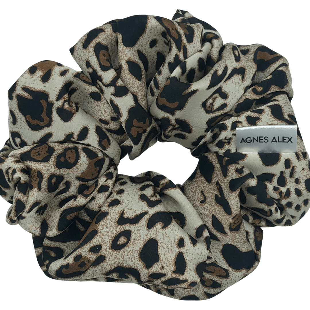 Leopard Gold Scrunchie Medium - AGNES ALEX