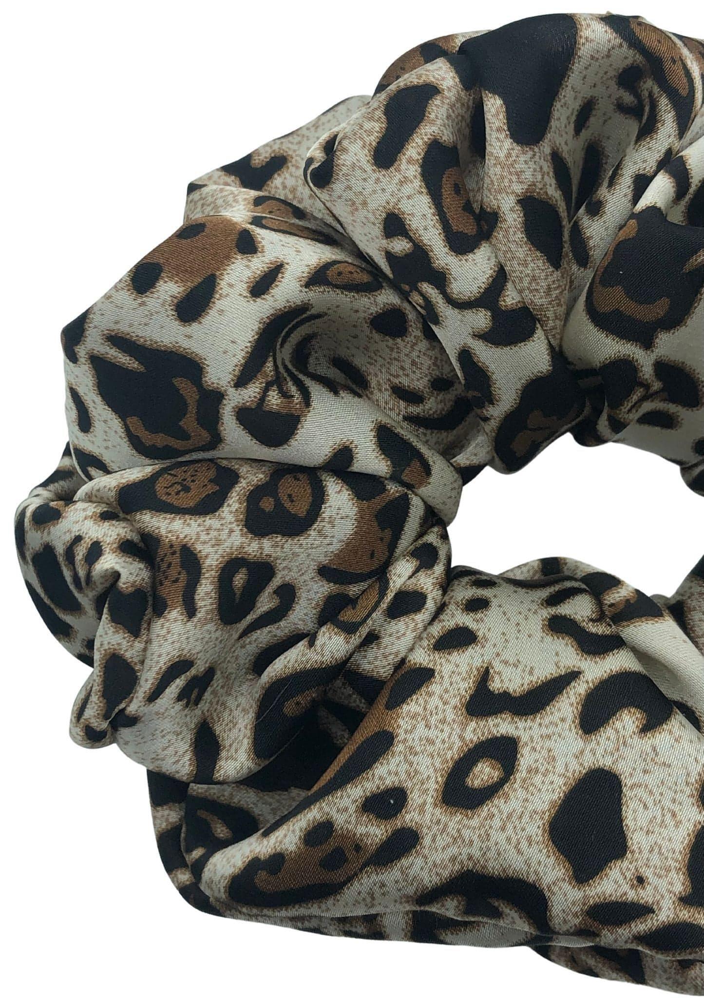 Leopard Gold Scrunchie Medium - AGNES ALEX