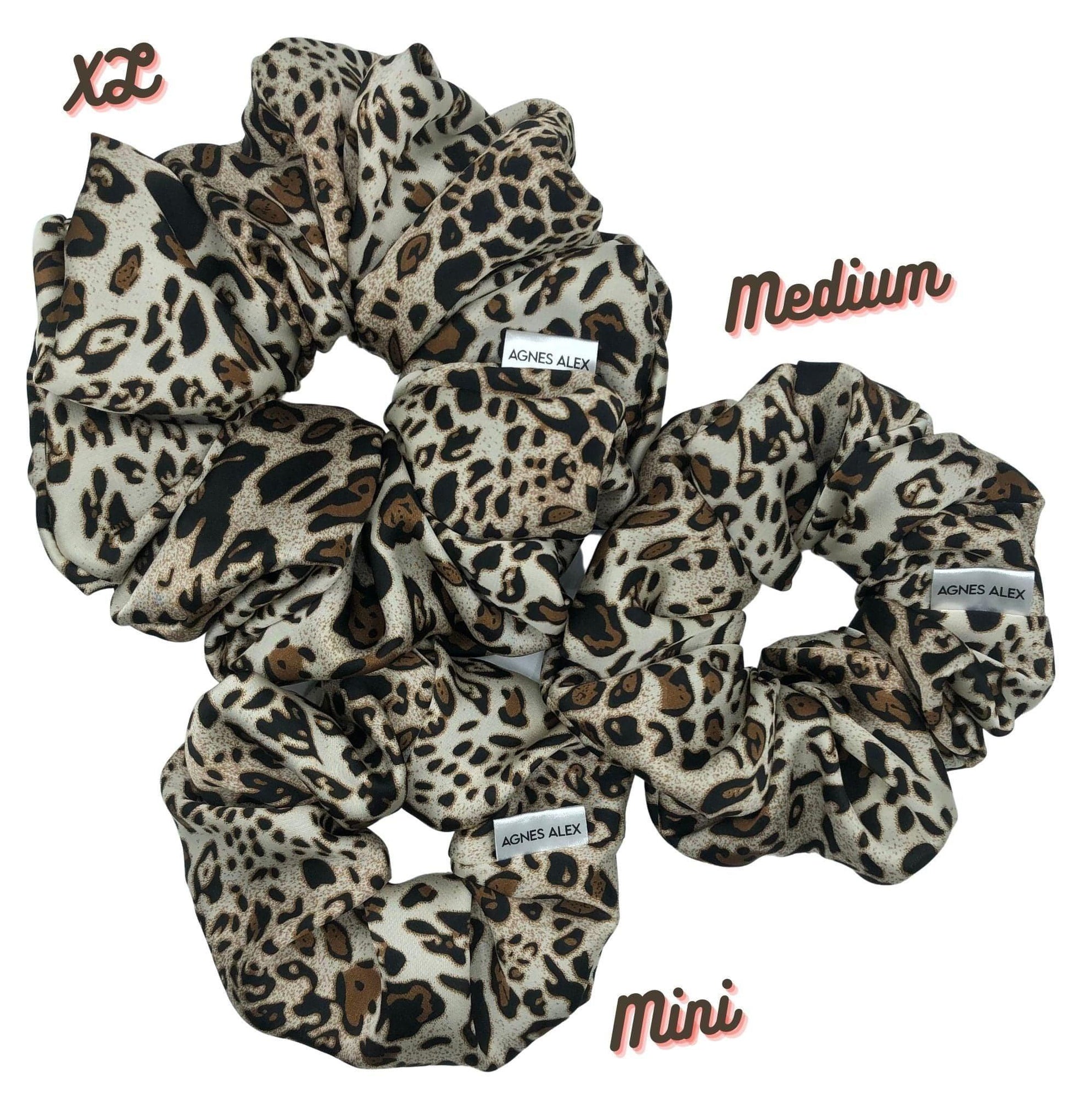 Leopard Gold Scrunchie Medium - AGNES ALEX