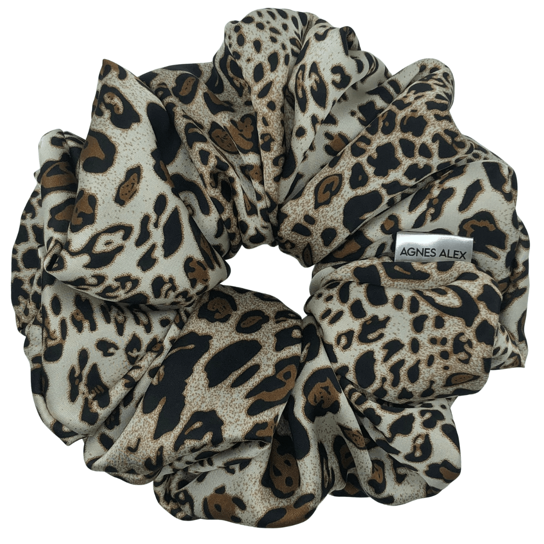 Leopard Gold Scrunchie XL - AGNES ALEX