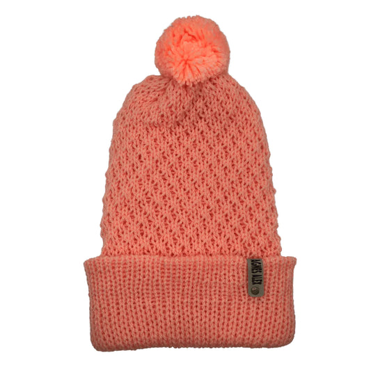 Lewis Peach Beanie Bobble Hat - AGNES ALEX