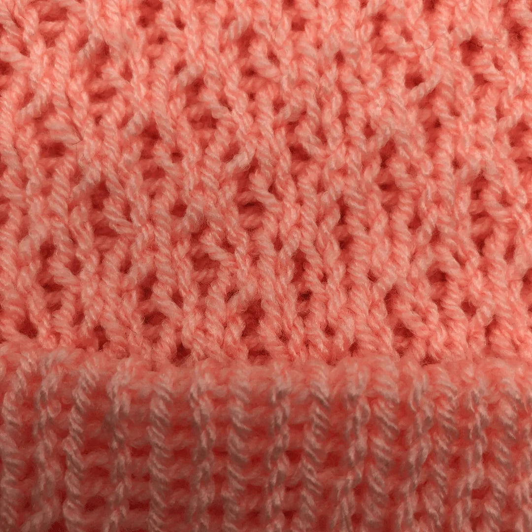 Lewis Peach Beanie Bobble Hat - AGNES ALEX