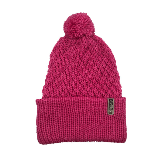 Lewis Pink Beanie Bobble Hat - AGNES ALEX