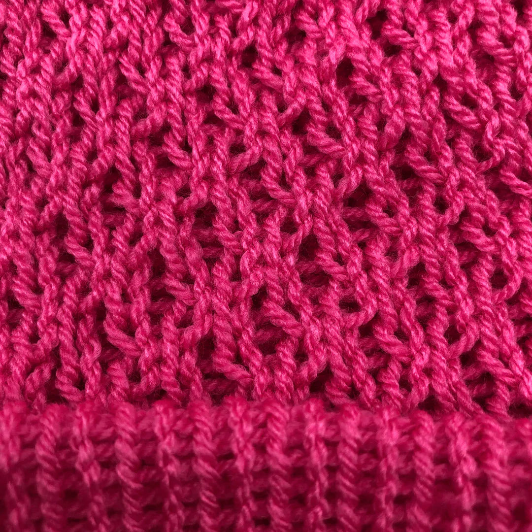 Lewis Pink Beanie Bobble Hat - AGNES ALEX