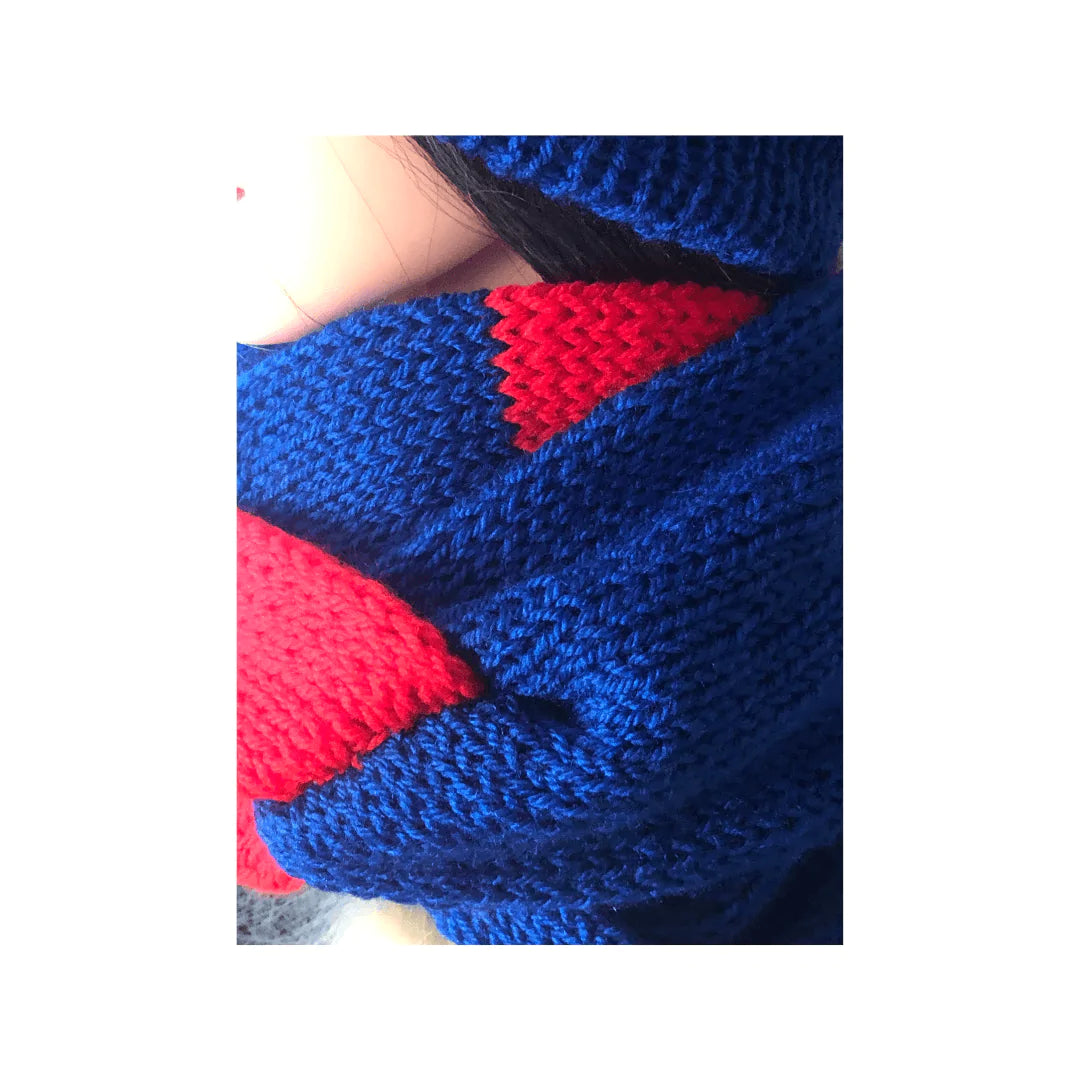 Oban Scarf Blue/Red - AGNES ALEX