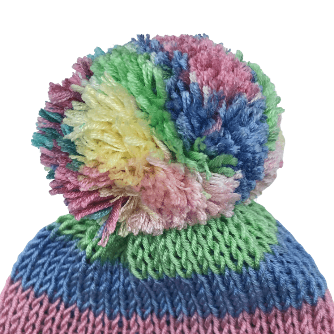 Rainbow 1 Beanie Bobble Hat - AGNES ALEX